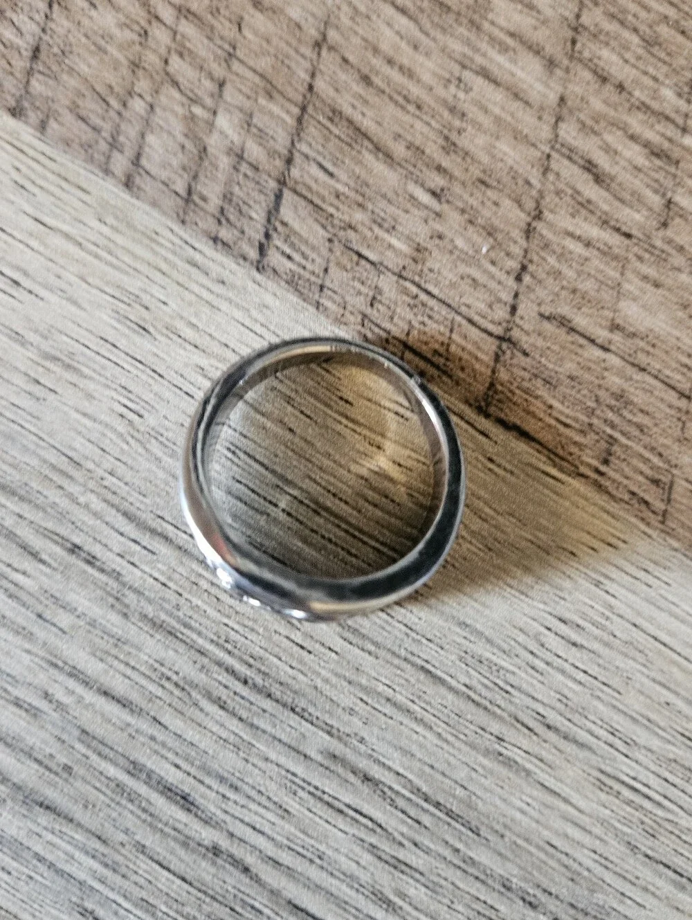 Black and Silver Men's Floral Band Ring